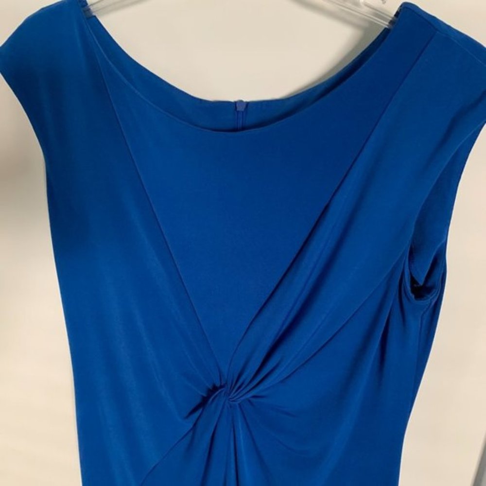 DONATED Ellen Tracy Cobalt Blue Knot Front Dress, Sz 6